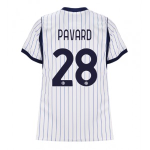 Inter Milan Benjamin Pavard #28 Jalkapallovaatteet Naisten Vieraspaita 2026-27 Lyhythihainen